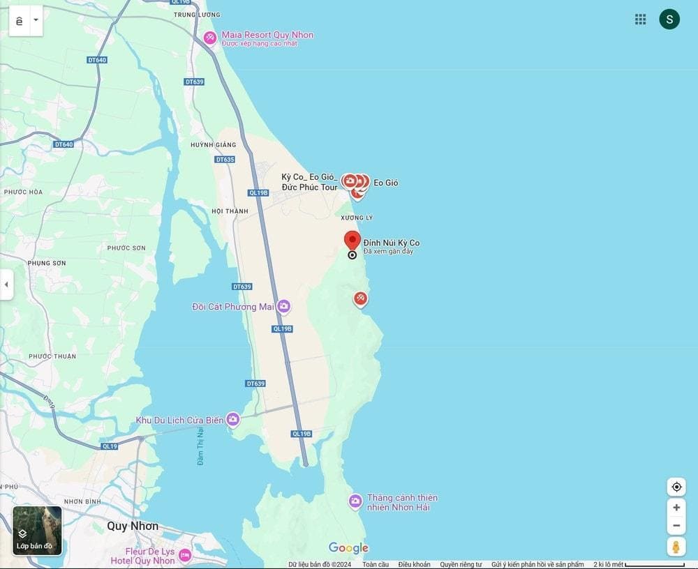 Eo Gió cách thành phố 20km rất thuận tiện cho việc di chuyển (Nguồn: Internet).